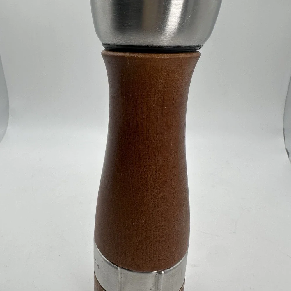 COLE & MASON Oldbury Wood Salt Grinder - Gourmet Mills Wooden Steel Gourmand 7.5
